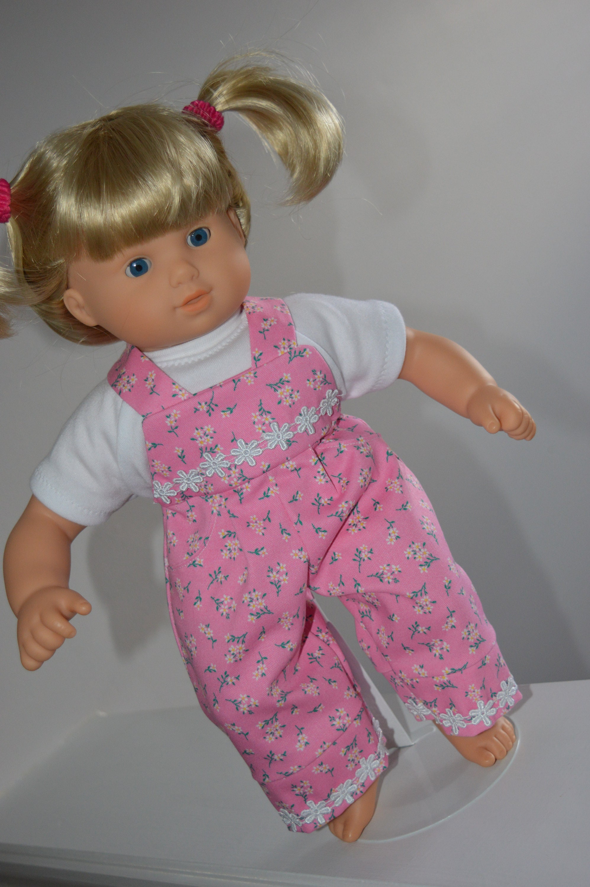 15 Inch Baby Doll Clothes Two Piece Outfit Pink Daisy Print Etsy