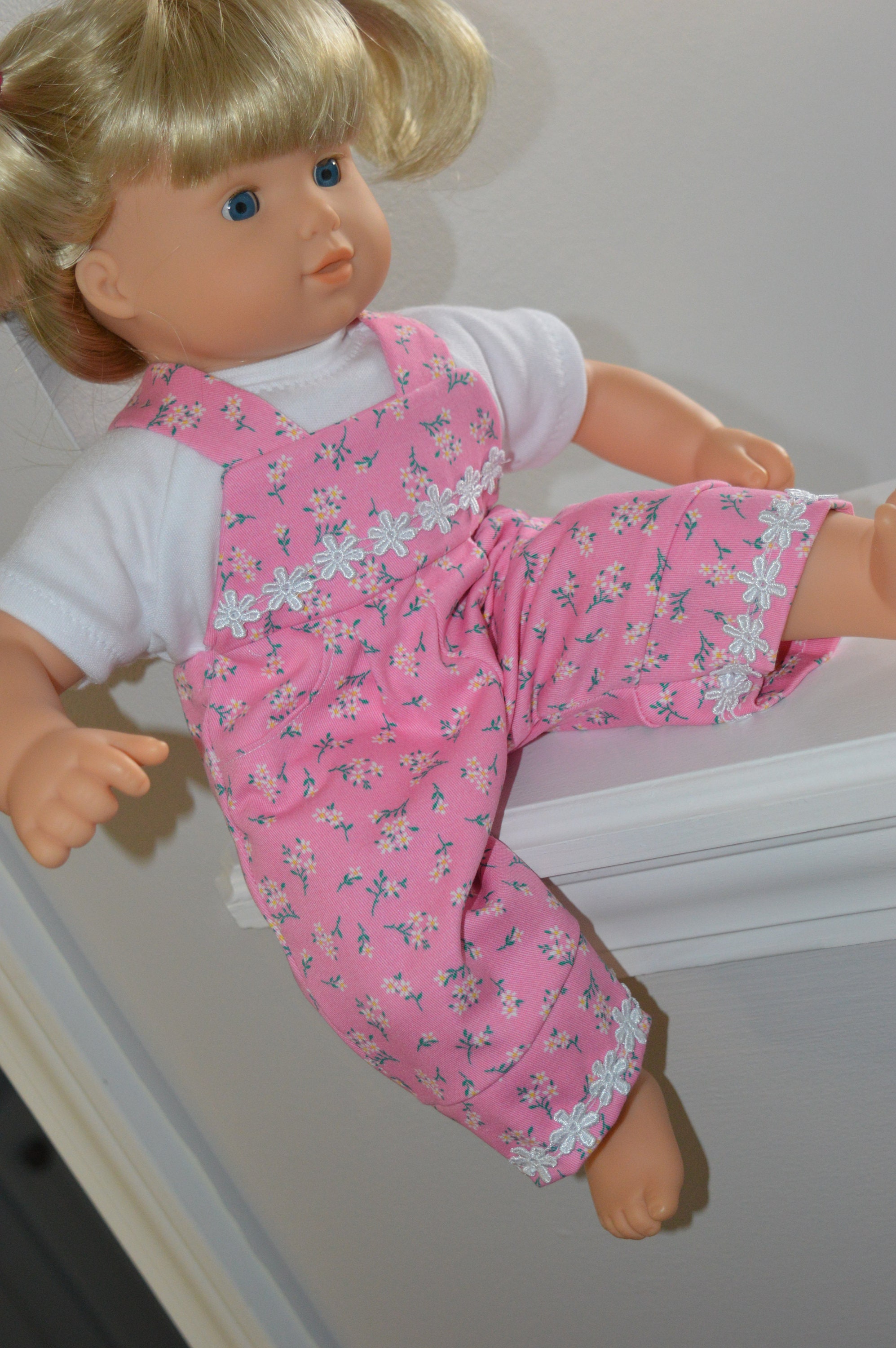 15 Inch Baby Doll Clothes Two Piece Outfit Pink Daisy Print Etsy