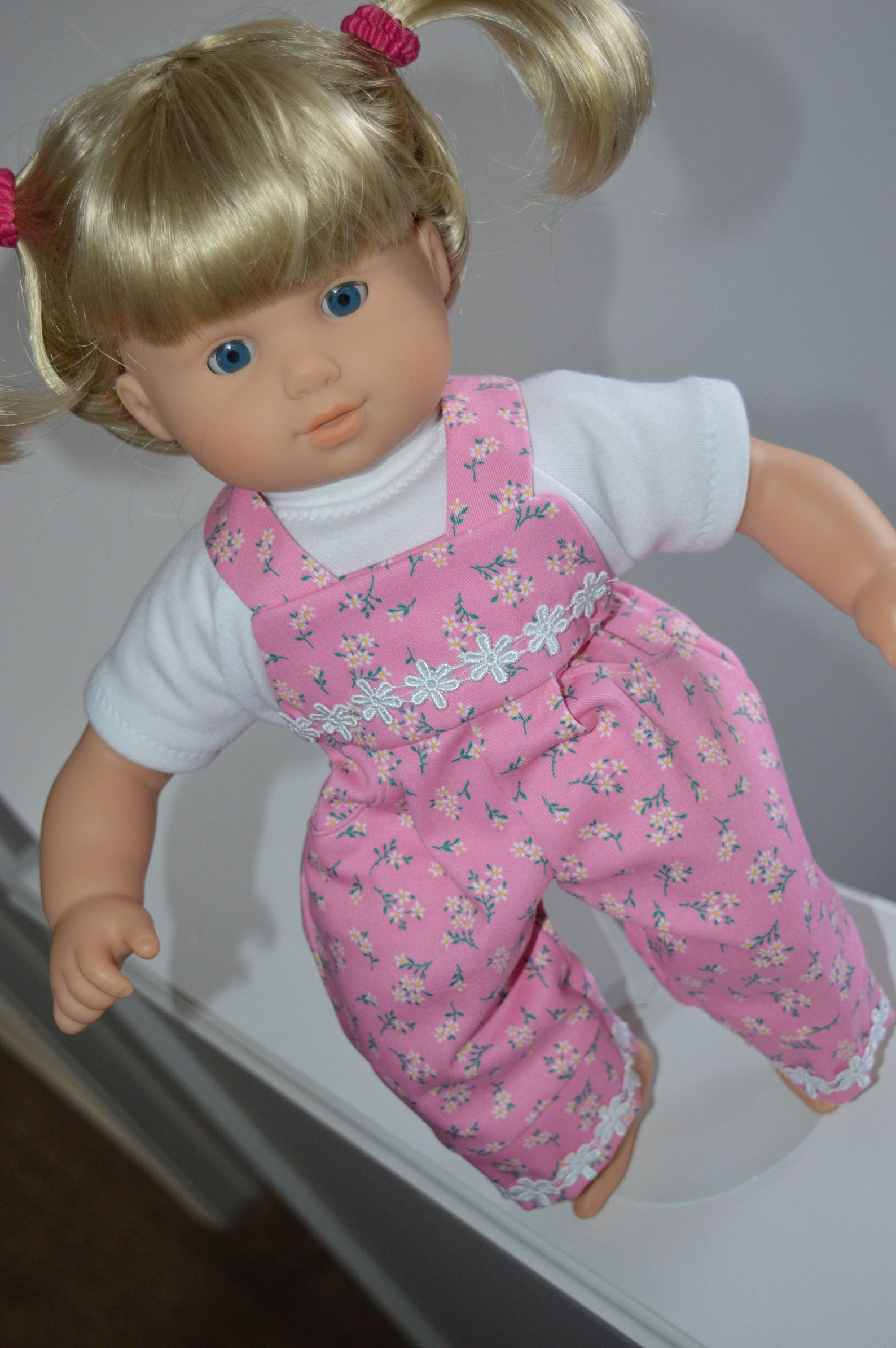 15 Inch Baby Doll Clothes Two Piece Outfit Pink Daisy Print Etsy
