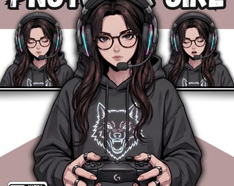 Female PNGTuber Model / Default PNGTuber Girl / VeadoTube Model / Cute PNG Tuber Model / Vtuber Model, Twitch Avatar, GIFTuber