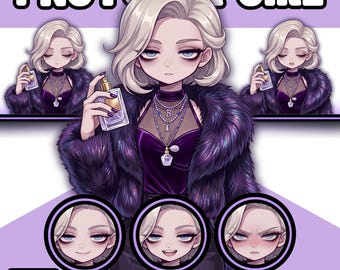 Female PNGTuber Model / Default PNGTuber Girl / VeadoTube Model / Cute PNG Tuber Model / Vtuber Model, Twitch Avatar, GIFTuber