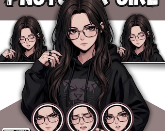 Female PNGTuber Model / Default PNGTuber Girl / VeadoTube Model / Cute PNG Tuber Model / Vtuber Model, Twitch Avatar, GIFTuber