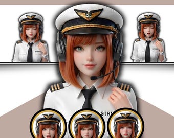 Female PNGTuber Model / Default PNGTuber Girl / VeadoTube Model / Cute PNG Tuber Model / Vtuber Model, Twitch Avatar, GIFTuber