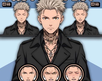 Male PNGTuber Model / Default Male PNGTuber Model / VeadoTube Model / Cute PNG Tuber Model / Vtuber Model, Twitch Avatar, GIFTuber
