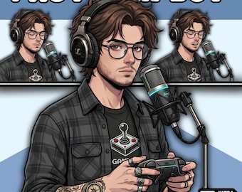 Male PNGTuber Model / Default Male PNGTuber Model / VeadoTube Model / Cute PNG Tuber Model / Vtuber Model, Twitch Avatar, GIFTuber