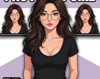 Female PNGTuber Model / Default PNGTuber Girl / VeadoTube Model / Cute PNG Tuber Model / Vtuber Model, Twitch Avatar, GIFTuber