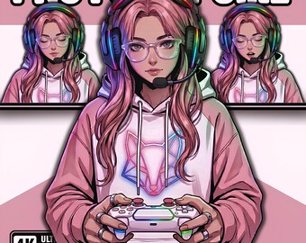 Female PNGTuber Model / Default PNGTuber Girl / VeadoTube Model / Cute PNG Tuber Model / Vtuber Model, Twitch Avatar, GIFTuber