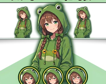 Female PNGTuber Model / Default PNGTuber Girl / VeadoTube Model / Cute PNG Tuber Model / Vtuber Model, Twitch Avatar, GIFTuber