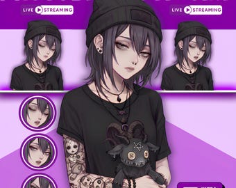 Female PNGTuber Model / Default PNGTuber Girl / VeadoTube Model / Cute PNG Tuber Model / Vtuber Model, Twitch Avatar, GIFTuber
