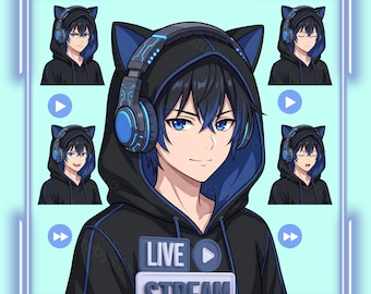 Male PNGTuber Model, Default Male PNGTuber Model, VeadoTube Model, Cute PNG Tuber Model, Vtuber Model, Twitch Avatar, GIFTuber