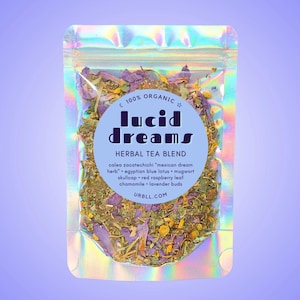 Organic Lucid Dreams Herbal Tea: Blue Lotus, Mugwort & Calea - Caffeine Free