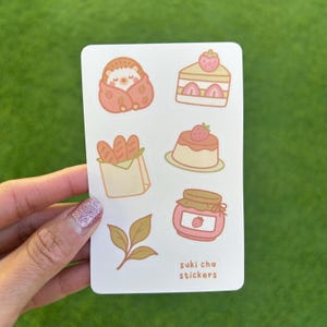 Berry sweet sticker sheet - 6 vinyl matte designs | 6x10cm kawaii stickers