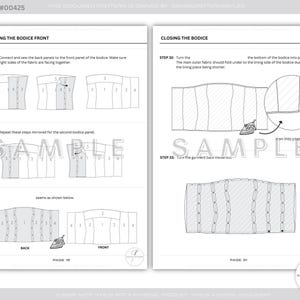 Strapless korset topje naaipatroon bustier lijfje met open ritssluiting op maat gemaakte dart digitale download afbeelding 12