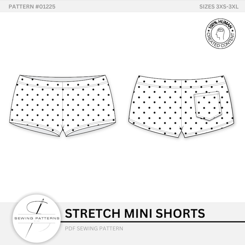 Micro Short Pattern Micro Mini Shorts - Etsy