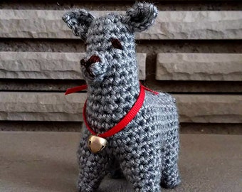 Crochet Llama, Gray Llama, Nursery Decor, Desk Accessory, Crochet Miniature Llama, Tiny Alpaca