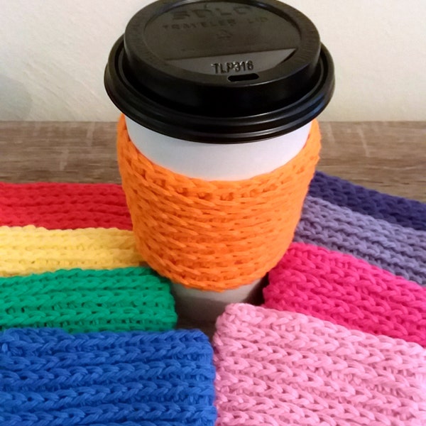 Crochet Cup Cozy, Coffee Sleeve, Cotton Cup Cozy