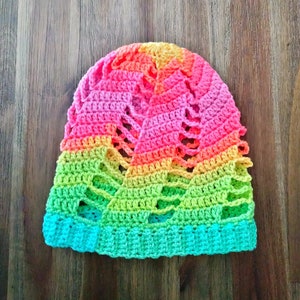 Summer Slouch Hat, Retro Stripe