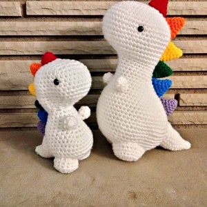Baby LGBTQ+ Crochet Dinosaur, Pride-o-saurus, Made to Order Choose Your Colors