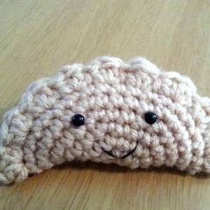 Crochet Pierogi, Plush Amigurumi Toy Food for Children, Kitchen Play Set Accessory