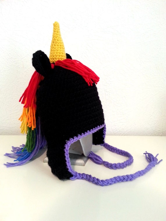 black unicorn hat