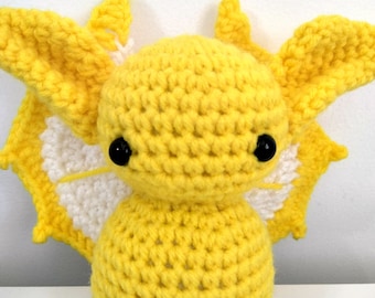 Crochet Fruit Bat, Yellow Lemon