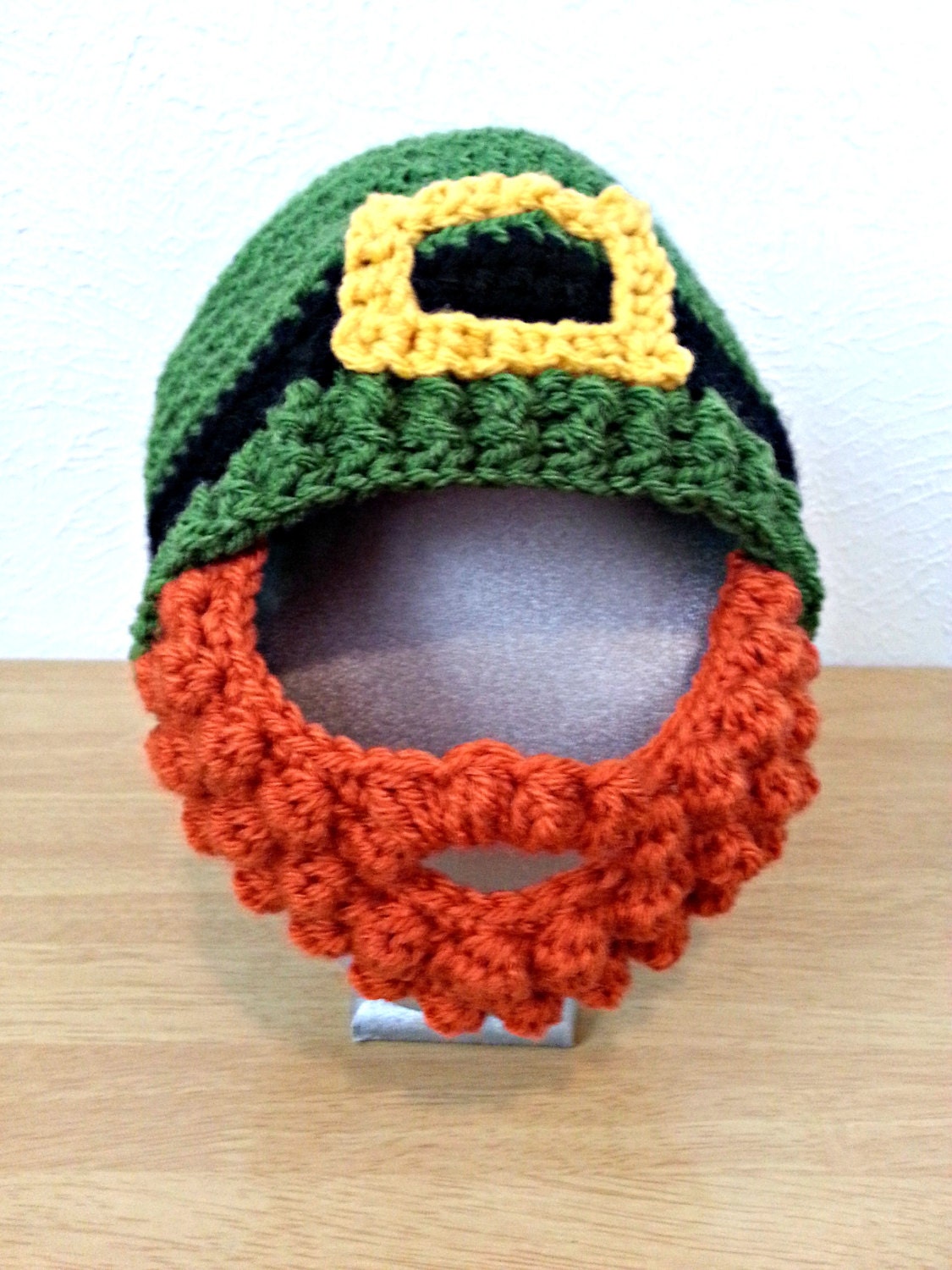 Leprechaun Beard Hat Baby to Adult Size Crochet Green St. - Etsy