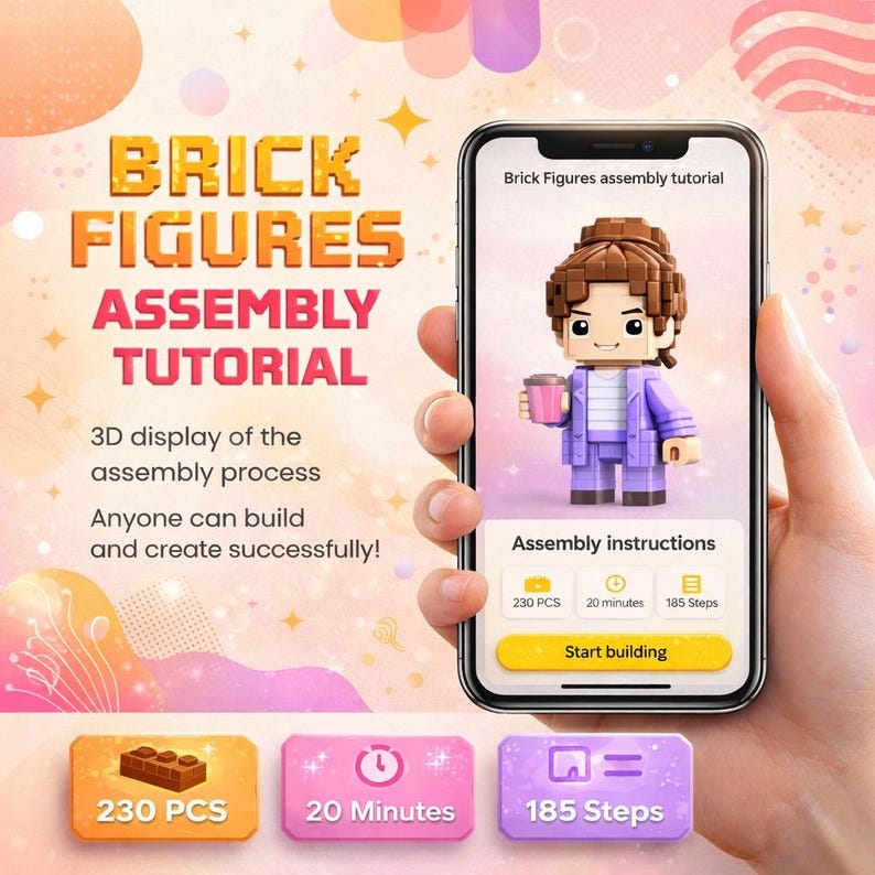 Photo to Custom Brick Mom Figure, Gift From Kids for Mom or Grandma ...