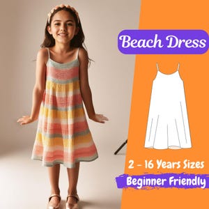 Summer Dress for Girls, Kids Dress Sewing Pattern, Toddler Dress PDF Pattern, Girls Dress Sewing Pattern 2 - 16 Years Begginer Friendly