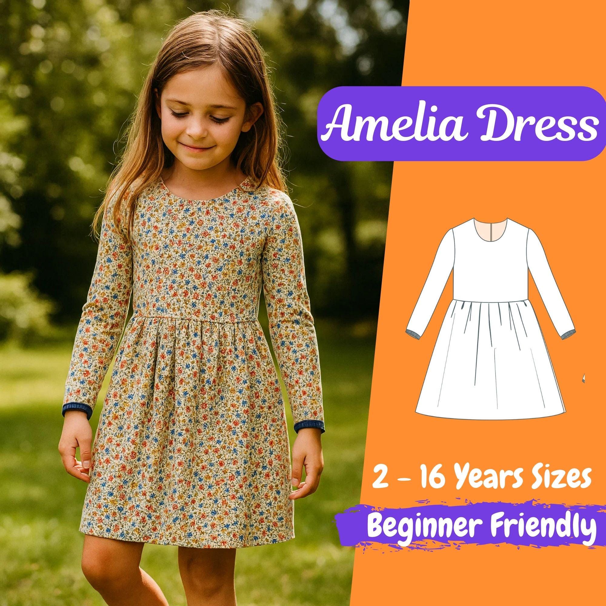 Long Sleeve Girl Dress - Etsy