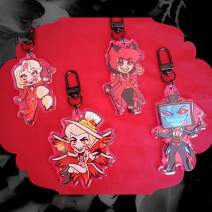 Hazbin Hotel | 2.5&quot;  Epoxy Acrylic Charms
