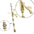 210 cm Handcast Solid Brass Lever Style Cremone Bolt / Latch for Cabinetry & Window   - French Baroque w/ Soleil Pull / Polished Brass