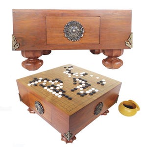 38 Cm Exquisite Teakwood Japanese Go Weiqi Igo Junior Board Game 8