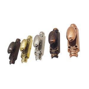 160 cm Solid Brass Cremone Bolt for Windows & Cabinetry Doors - Plain Oval Knob / Polished Brass image 8