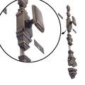 280 cm Handcrafted Solid Brass Cremone Bolt / Latch for Doors  - Art Deco Nouveau w/ Rectangular Rounded Edge   / Antique Brass