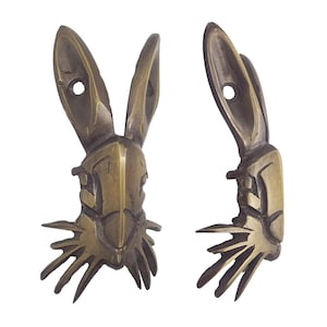 Juego de 4 protectores de esquinas de latón de 80 mm para zócalos y columnas - Mr Rabbit / Latón antiguo