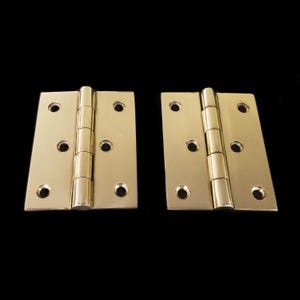 Set of 4 pcs  - 3&quot; Solid Brass Plain Door Gate Hinges - Classic