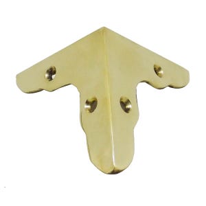 Set of 8 pcs  - 50 mm Solid Brass Corner Guard for Cabinetry -  Star /  Polished Brass