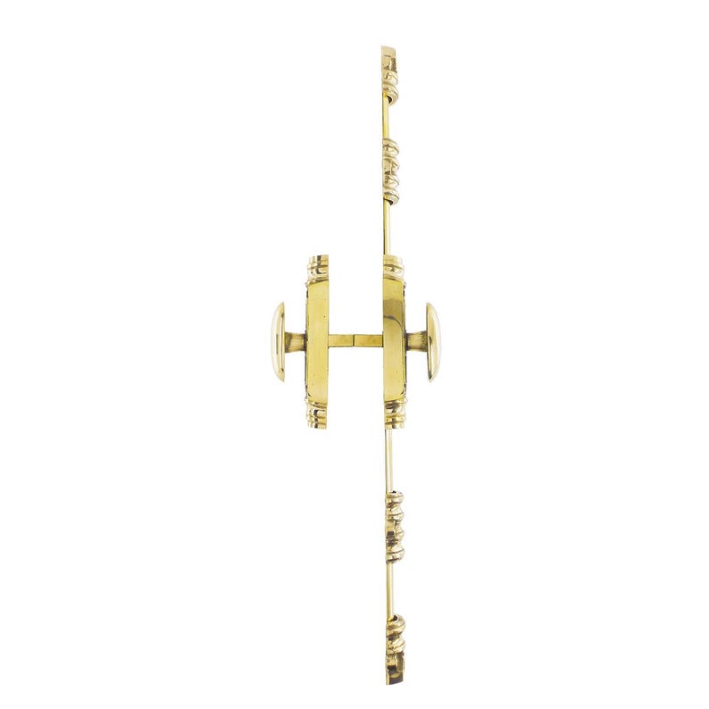 160 cm Solid Brass Cremone Bolt for Windows & Cabinetry Doors - Plain Oval Knob / Polished Brass image 17