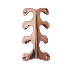Set of 10 pcs  - 75 mm Stylized Fern Brass Skiffers / Corner Protector for Skirtings & Cabinetry / Polished Copper