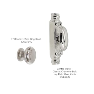 160 cm Solid Brass Cremone Bolt for Windows & Cabinetry Doors - Plain Oval Knob / Polished Brass image 15
