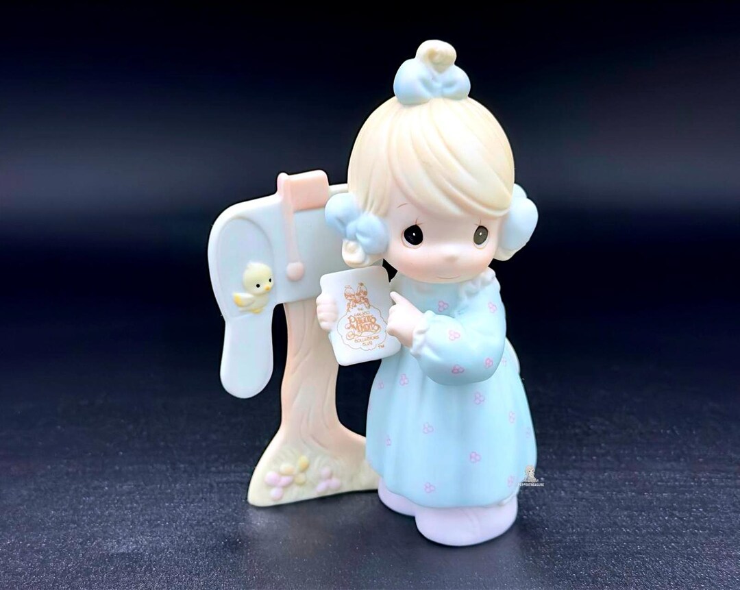 Precious Moments Christmas Figurine Girl With Mailbox Collectible - Etsy