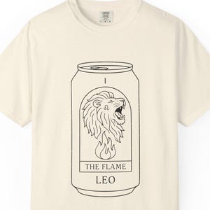 Maglietta con i Tarocchi del Leone - La Fiamma, maglietta con lo Zodiaco ispirata ad Andy Warhol, estetica gotica, maglietta con le carte dei Tarocchi, abbigliamento astrologico