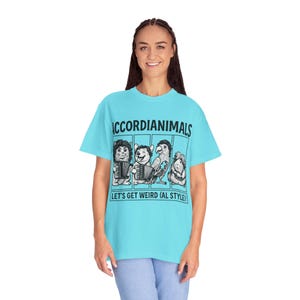 Maglietta con animali divertenti - Accordianimals Let's Get Weird Tee / Animali parodia di Weird Al / Regalo umoristico musicale / Maglietta in cotone NeuroD™ Friendly