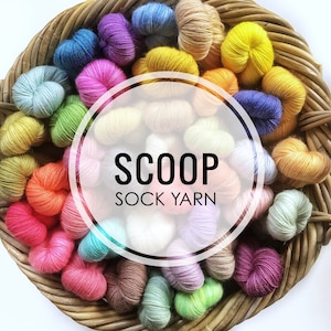 SCOOP - Handdyed fingering weight sock yarn - 50g 200m