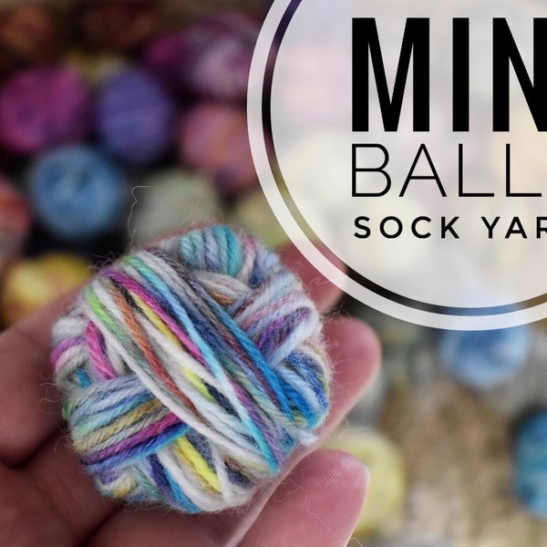 Lucky Dip Miniballs – Make Magic handgefärbtes Superwash-Wollsockengarn – 50 g 200 m
