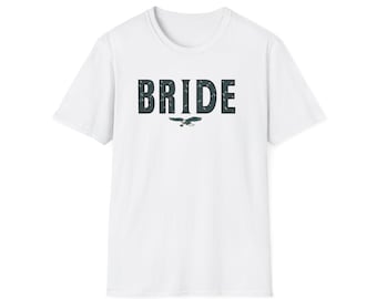 T-shirt bruid Philadelphia, cadeau bruiloft of vrijgezellenfeest, slijtage verlovingsfeest, shirt vrijgezellenfeest, shirt vogelbende, voetbalbruid