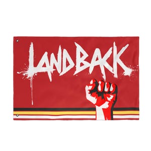 LANDBACK Double Sided Flag - Activist Decor, Outdoor Banner, Protest Flag, 3 Sizes (24x36, 30x40 & 36×60) Native American Rights, Indigenous