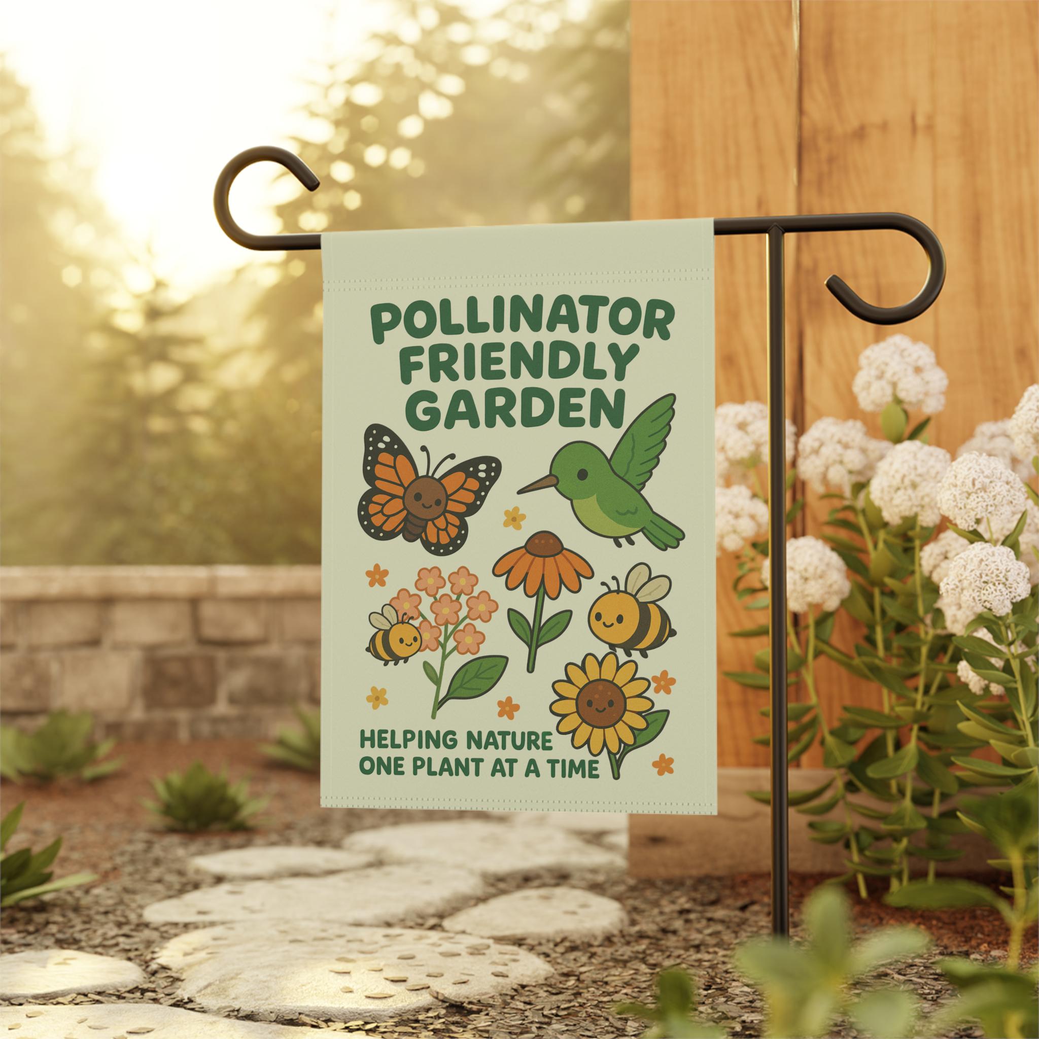 Bandiera da giardino bifacciale Bee a Good Neighbor, 12x18 Bandiera da giardino bifacciale Bee a Good Neighbor, 12x18