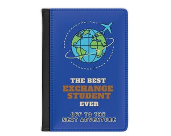 Exchange Student Gift Passport Cover | The Best Exchange Student Ever | Goodbye Gift for Exchange Student | Travel Gift