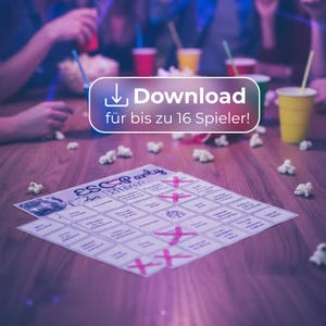 Eurovision 2026 Bingo (German) – For 16 people | Digital PDF download for ESC parties
